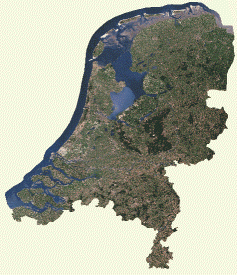 Satellite image of the Netherlands